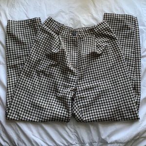 Plaid high waist pants